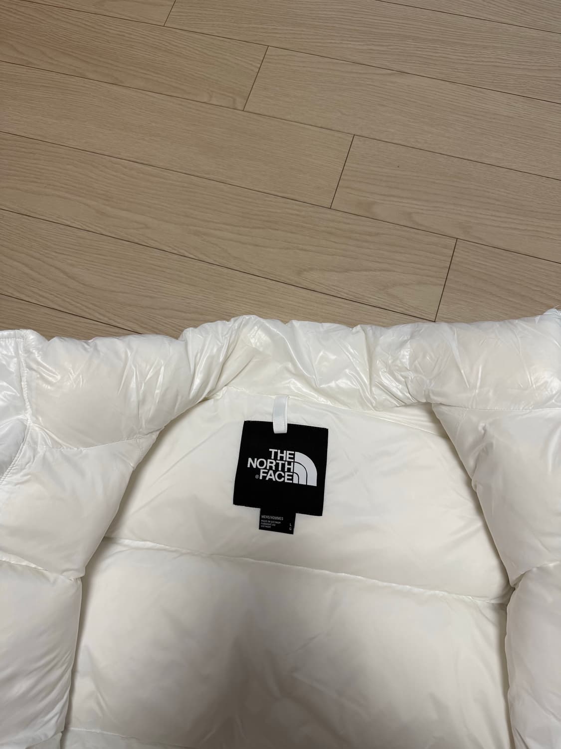 노스페이스 눕시 크롭 화이트 패딩 상품이미지9