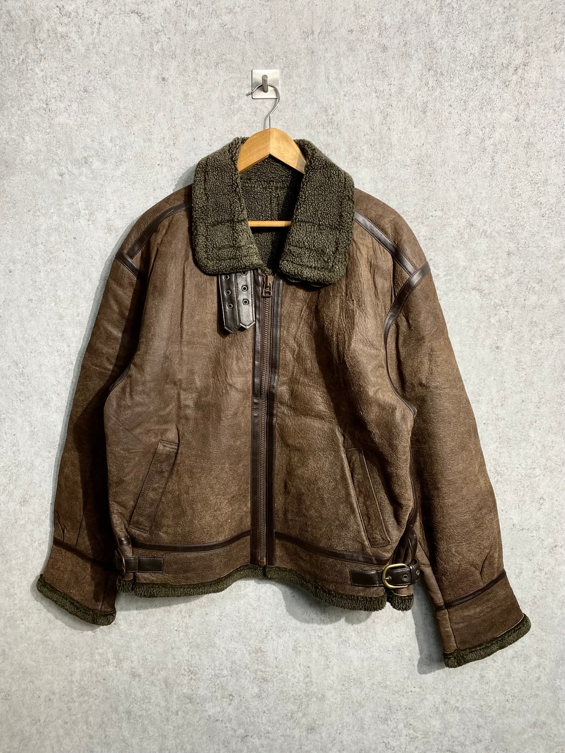 [XXL] 90s Vintage 빈티지 리얼레더 무스탕자켓 상품이미지2