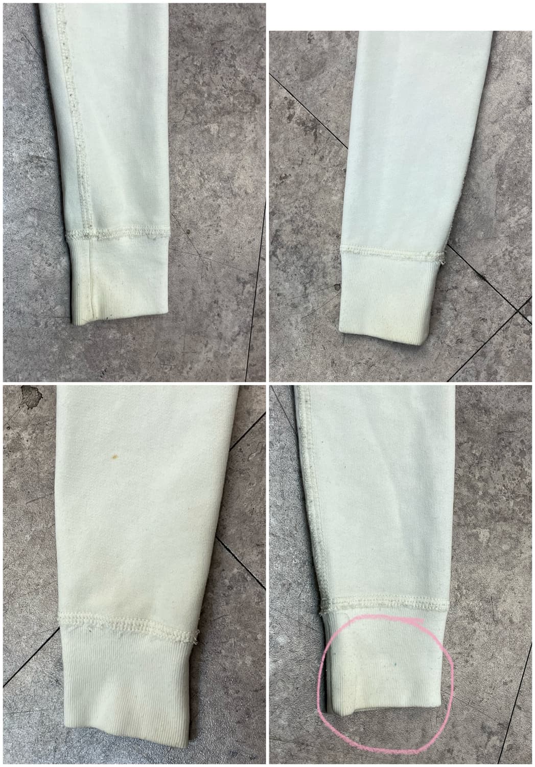 아베크롬비 양털 후드집업 화이트 키즈 L #csz2643 상품이미지10