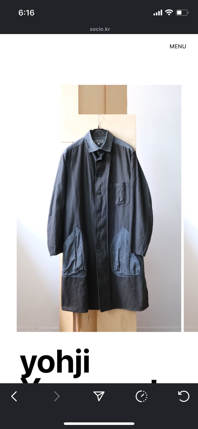 요지야마모토 POUR HOM ME 2018 롱셔츠 상품이미지1