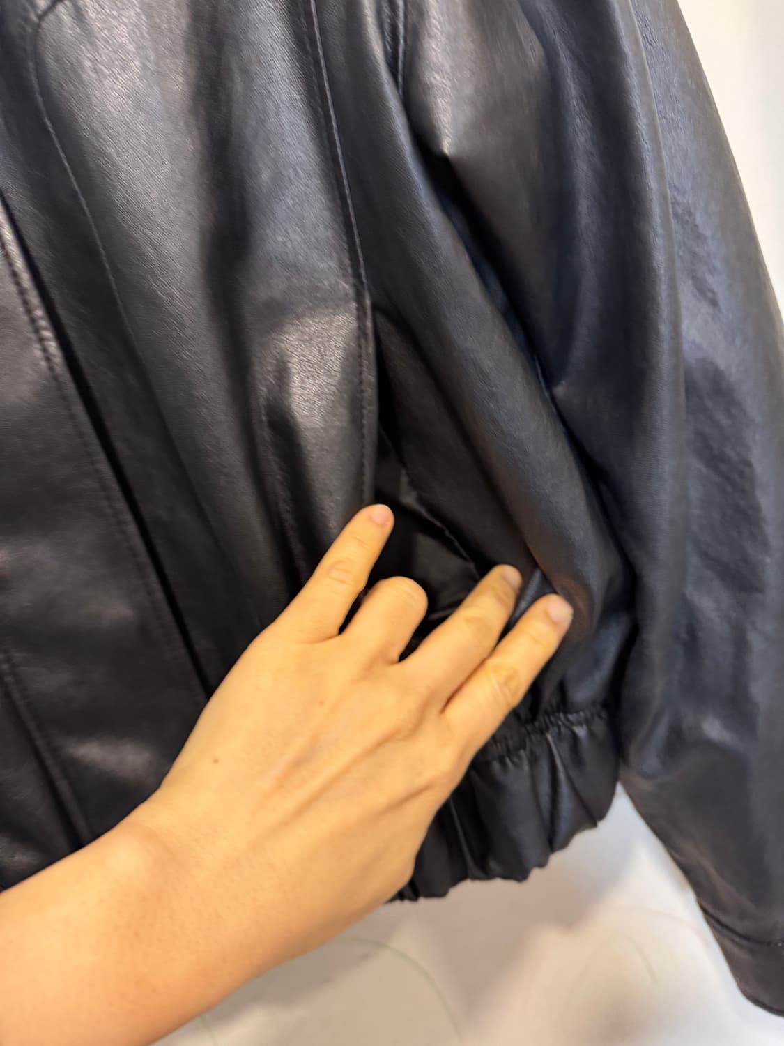 스튜디오톰보이 레더 봄버자켓 상품이미지4