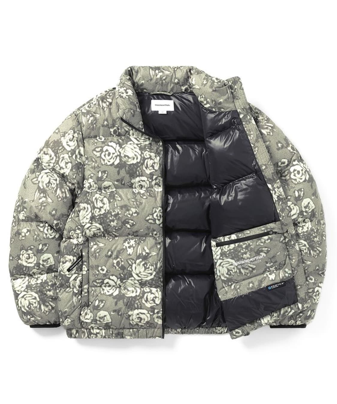 디스이즈네버댓 퍼텍스 T 다운 자켓 플라워 패딩 그레이 XL 상품이미지9