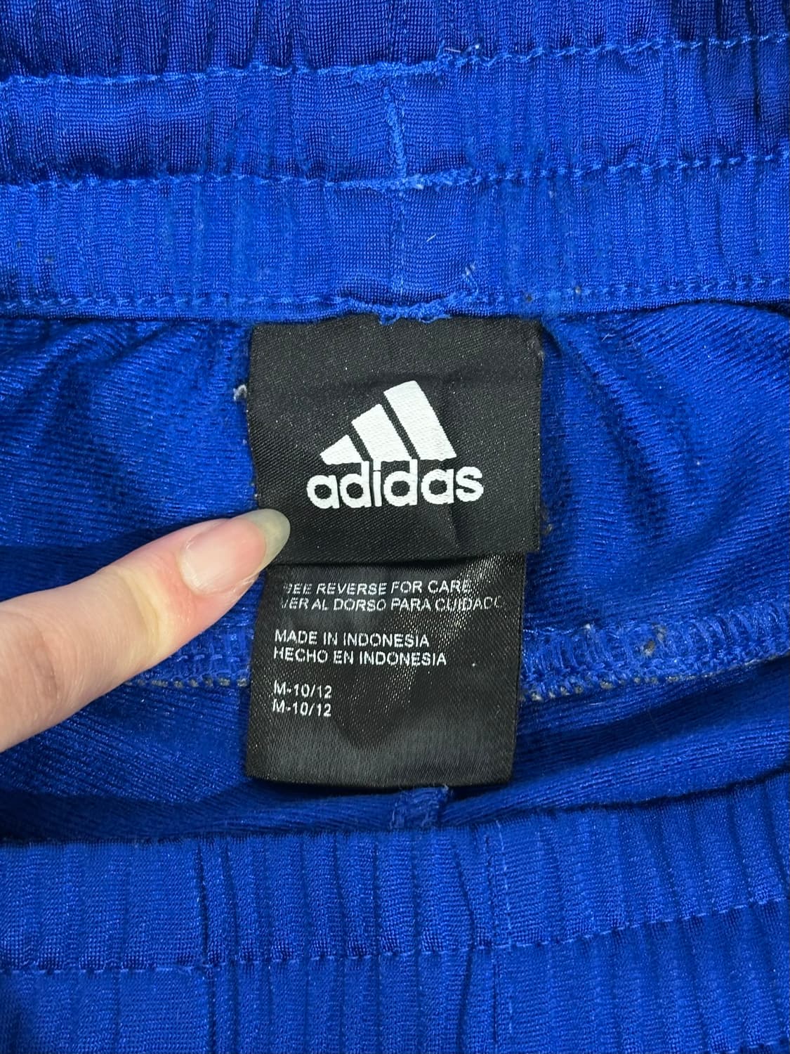 아디다스 블루 그레이 삼선 와이드 팬츠  상품이미지7