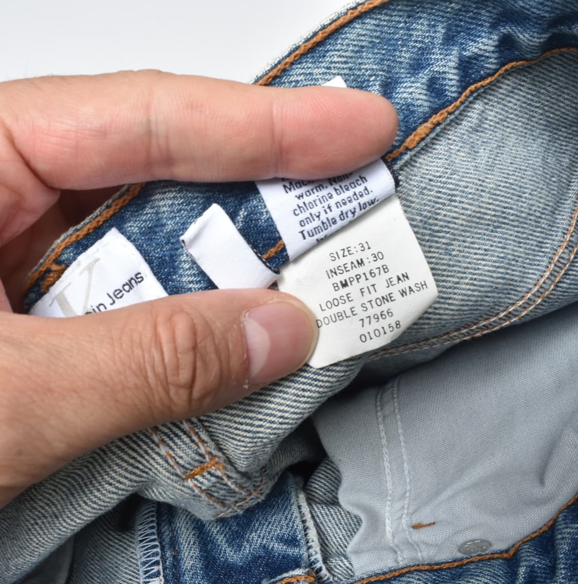 90S 캘빈클라인 와이드 데이퍼드핏 청바지 데님팬츠 31  N0775 상품이미지6