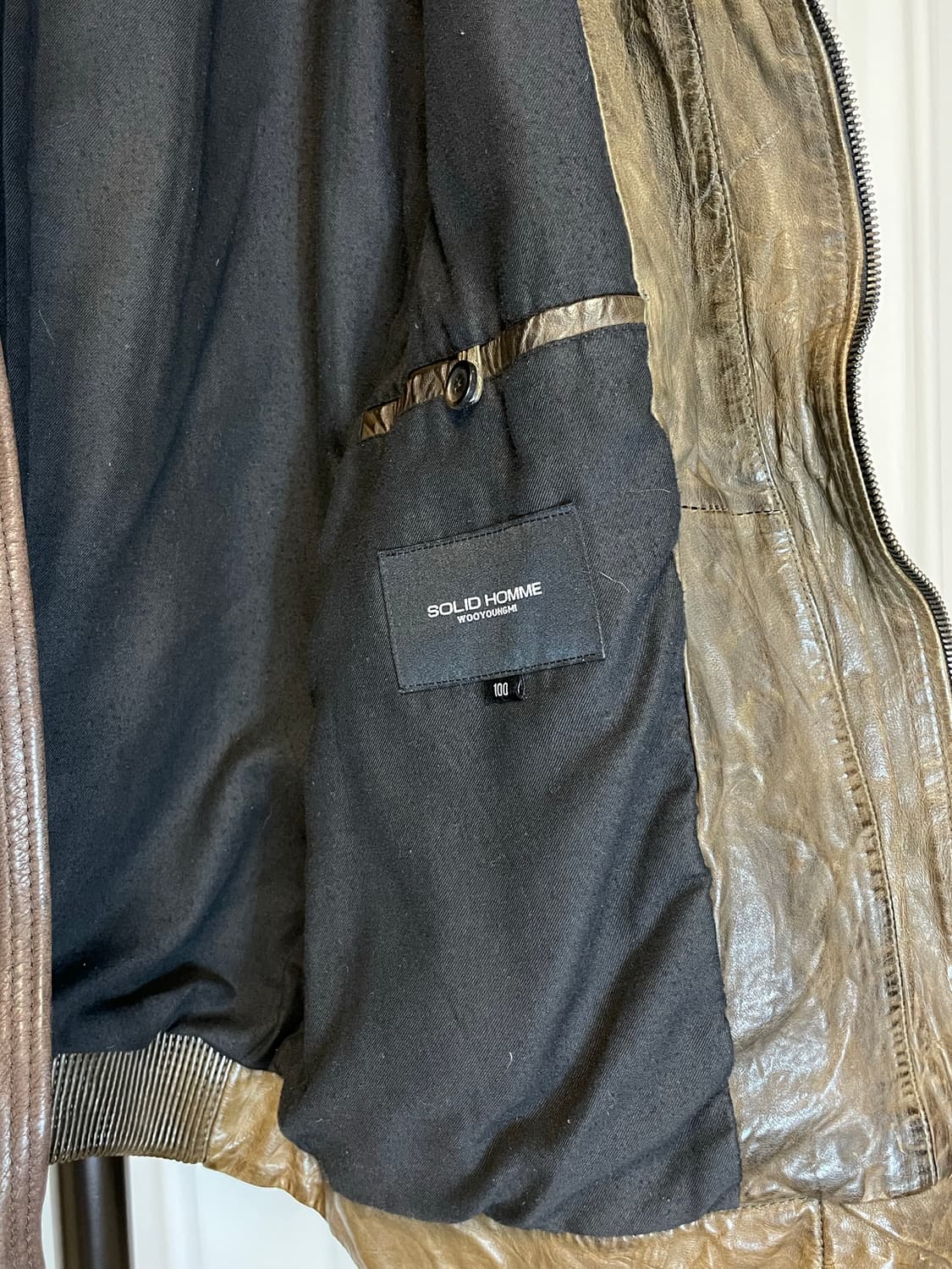 솔리드 옴므 올드 램스킨 레더 자켓 상품이미지4