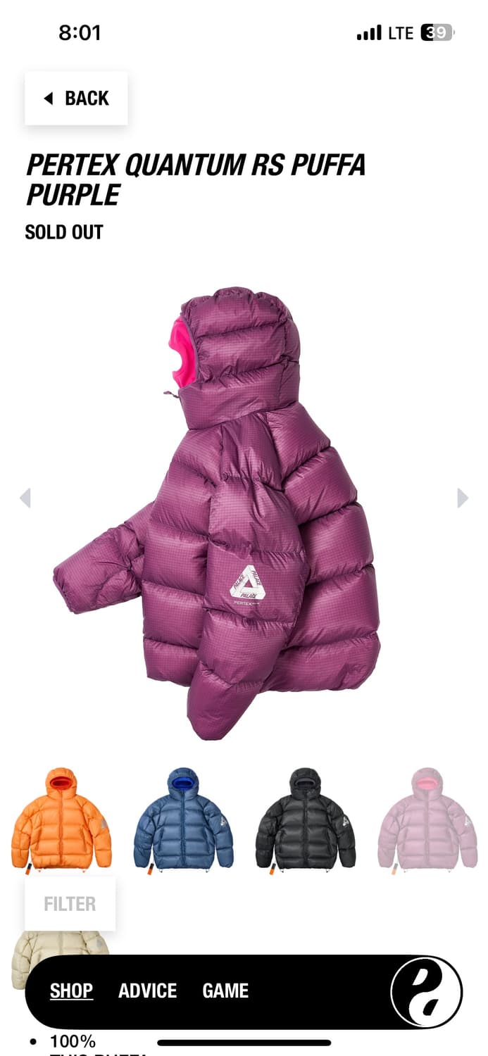 팔라스 퍼텍스 퀸텀 RS 푸파 퍼플 - 25FW 상품이미지3