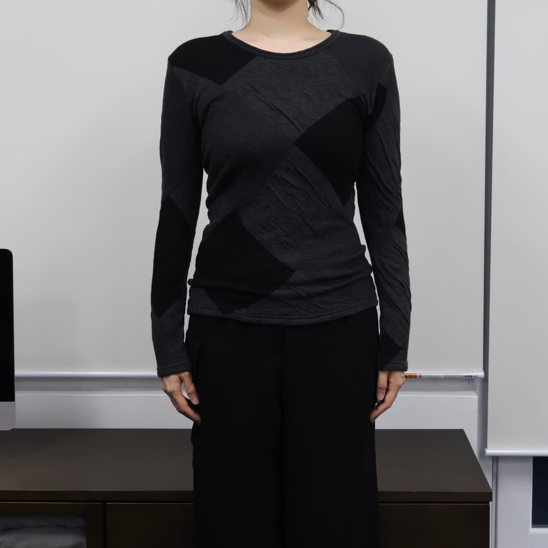 Gomme crinkle long sleeve top 상품이미지1