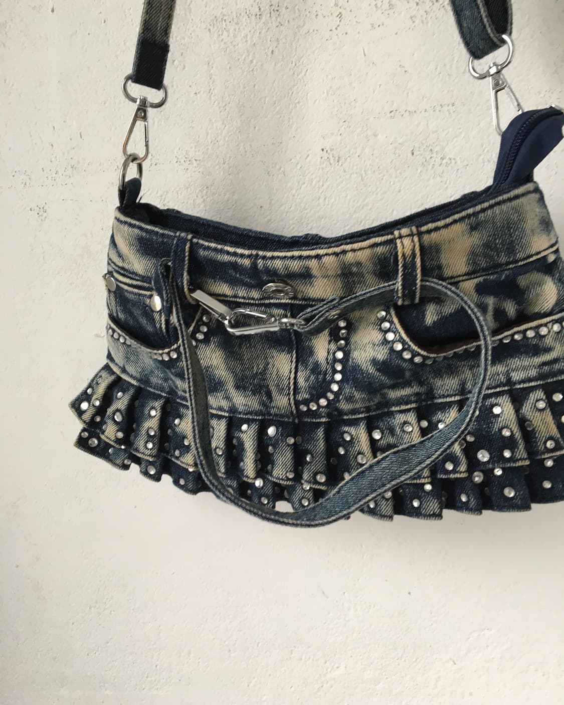  denim pleats skirt cross bag 상품이미지3