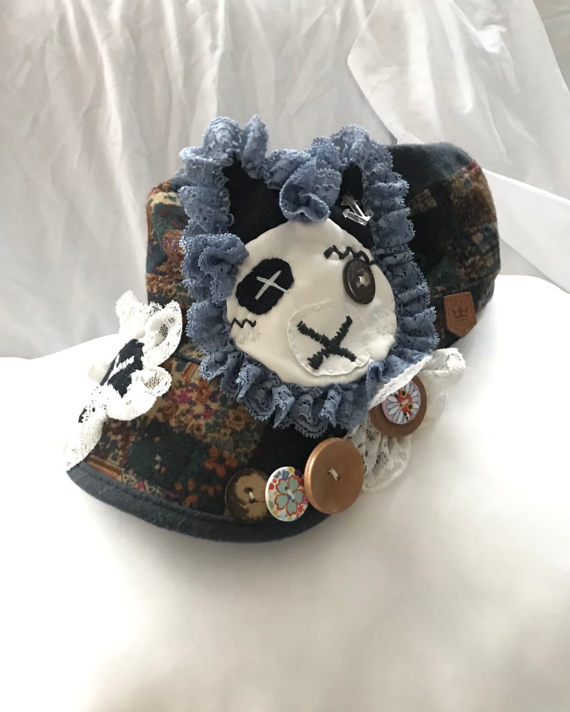 Custom🐾)Kitsch panda xX patchwork cap 상품이미지1