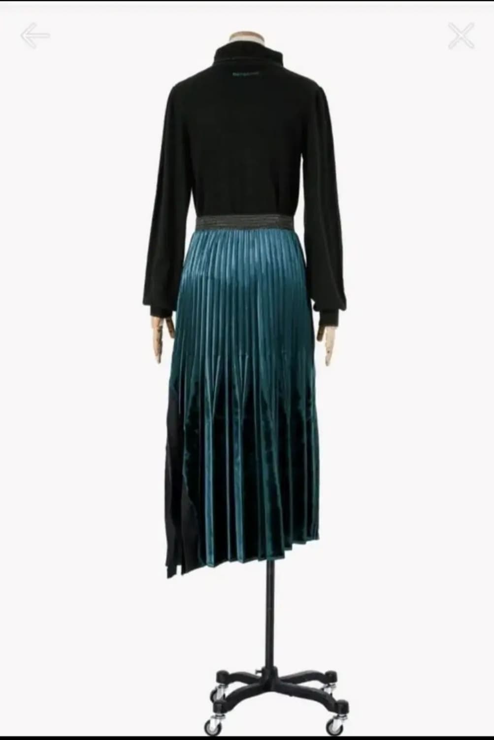 베르니스 벨루아 플리츠 맥시 롱 스커트 44-66 상품이미지2