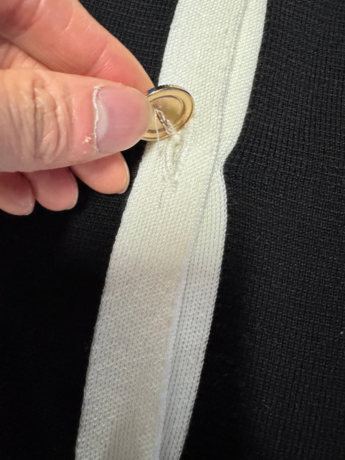 여성 자라 ZARA 비스코스 니트 배색 가디건 S  샤넬느낌!! 상품이미지5