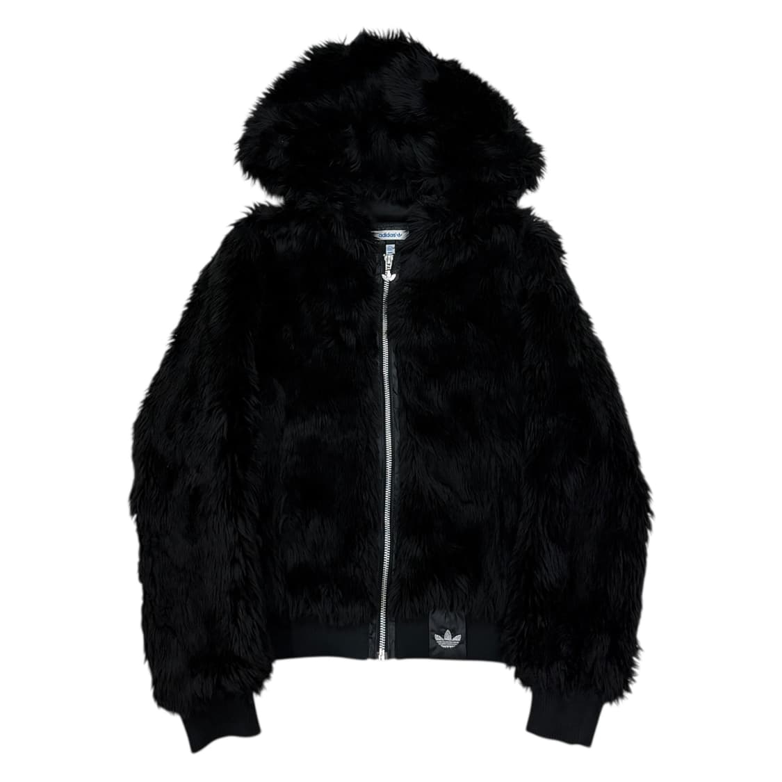 아디다스 빈티지 퍼 자켓 후드집업 블랙 85 XS 상품이미지1