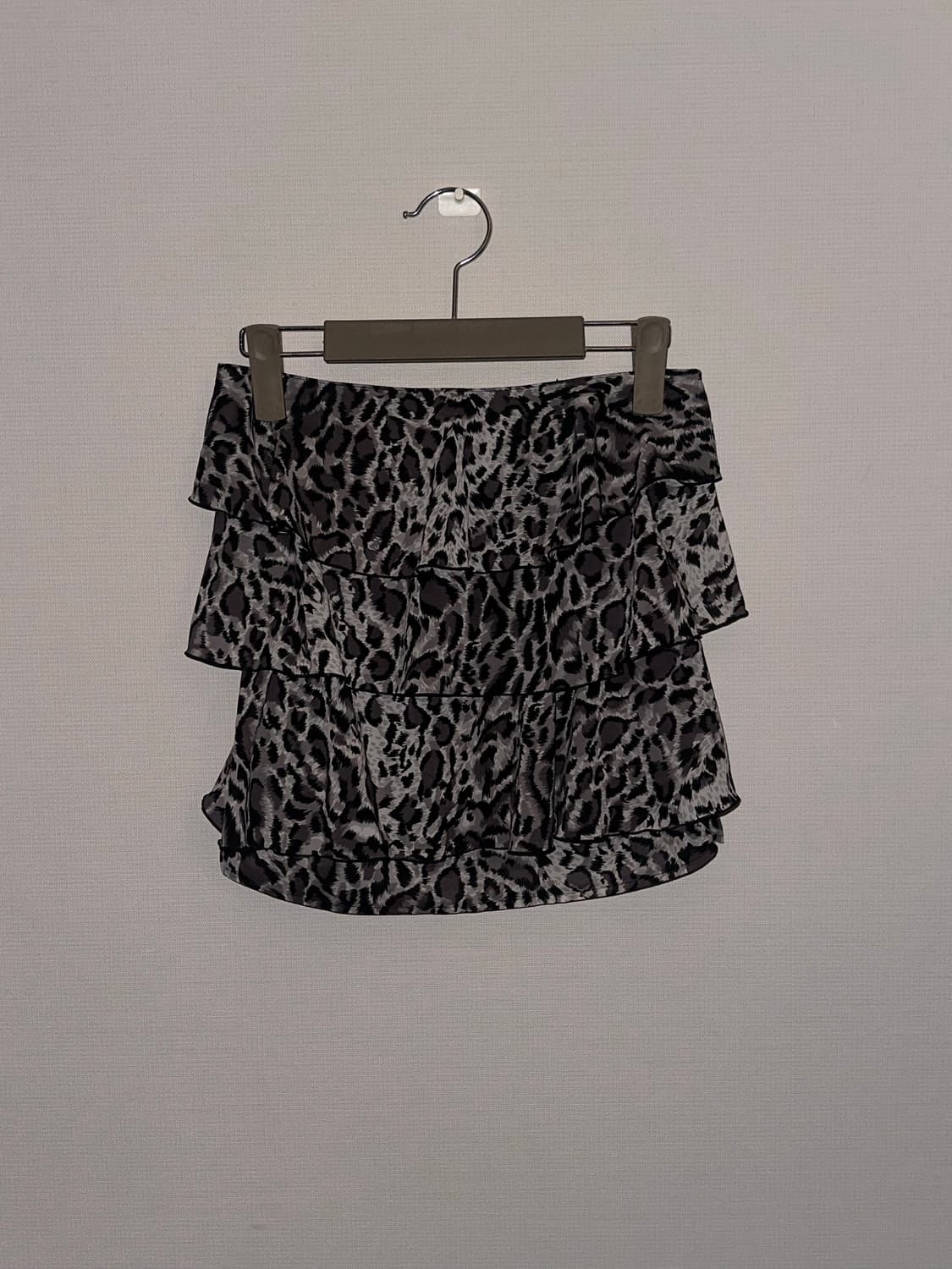 갸루 프릴 호피 미니 스커트 상품이미지4