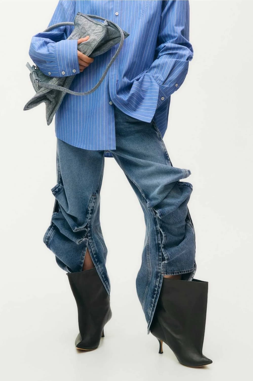 H&M x 글렌마틴스 레더 힐 부츠 40 상품이미지6