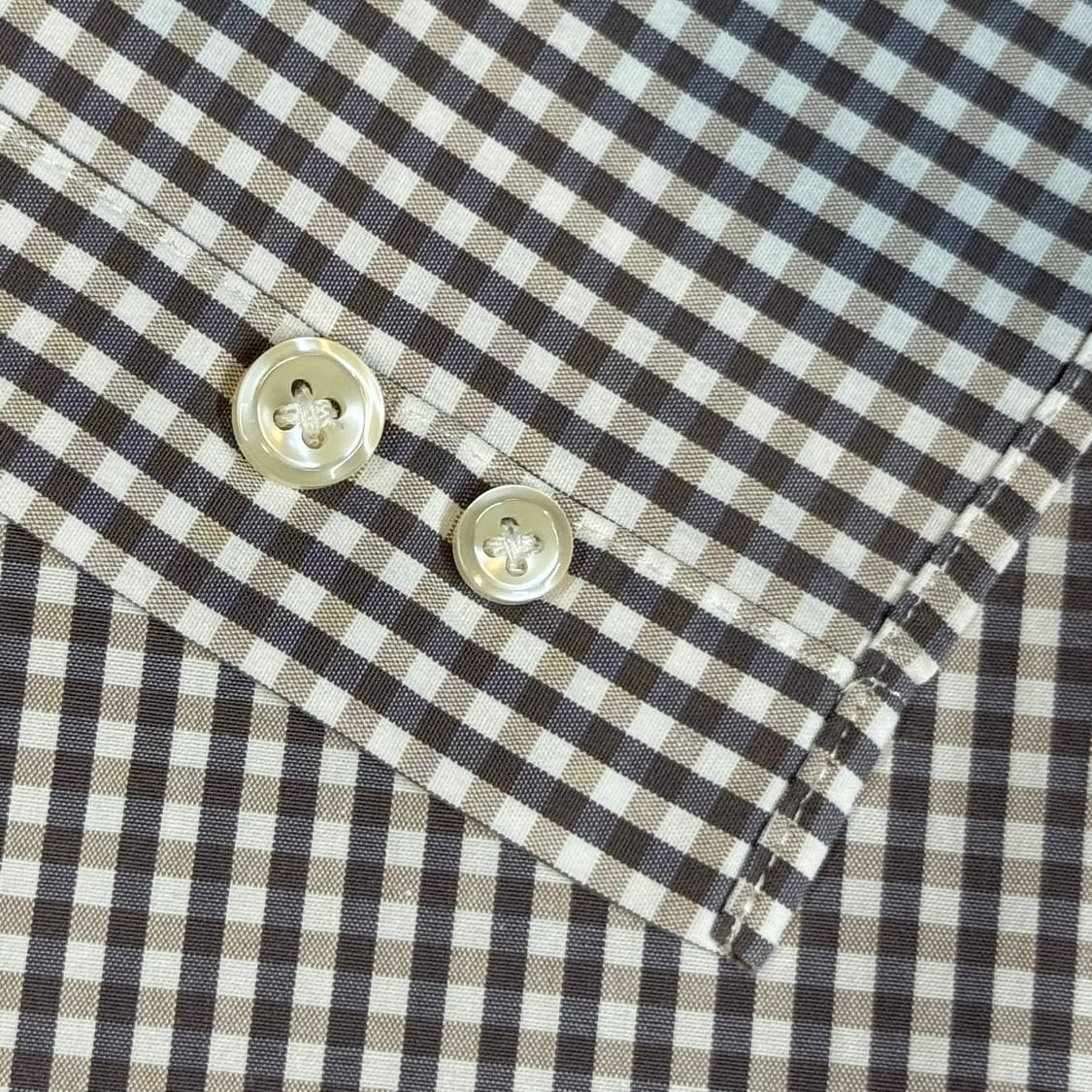 L) 바라쿠타 깅엄체크 반팔 셔츠 상품이미지7