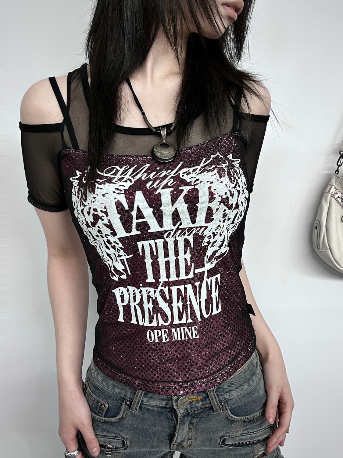 See Through Sprinkle Layered Top 상품이미지1