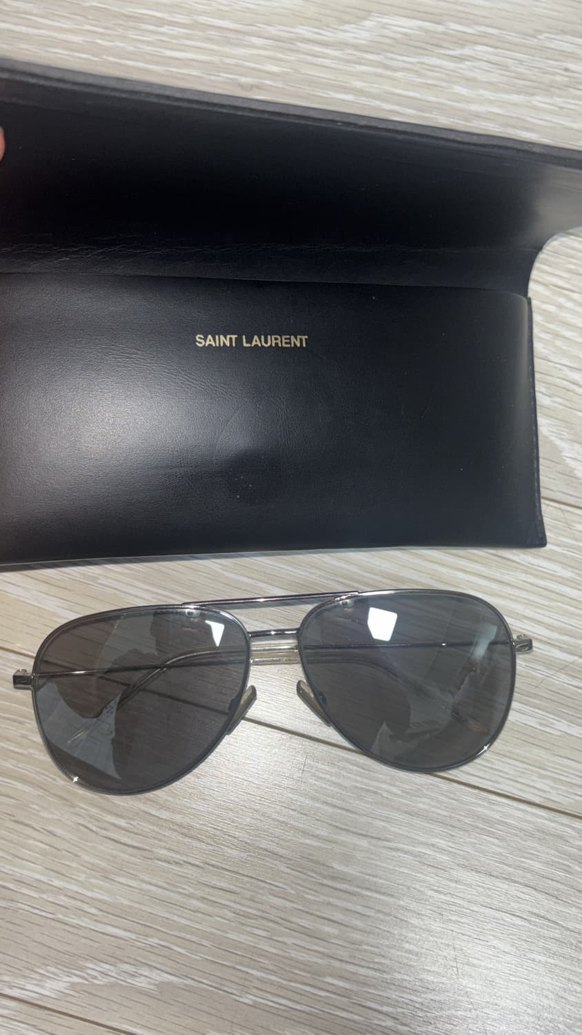 생로랑 실버 메탈 보잉 선글라스 상품이미지3