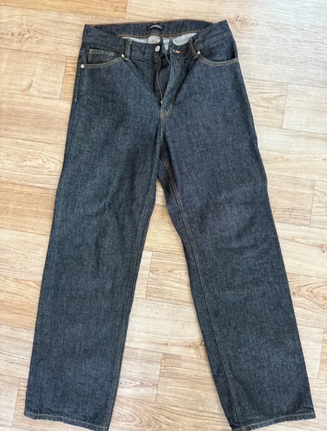 Contem wide - 논페이드 로우 데님팸츠(32사이즈) 상품이미지4