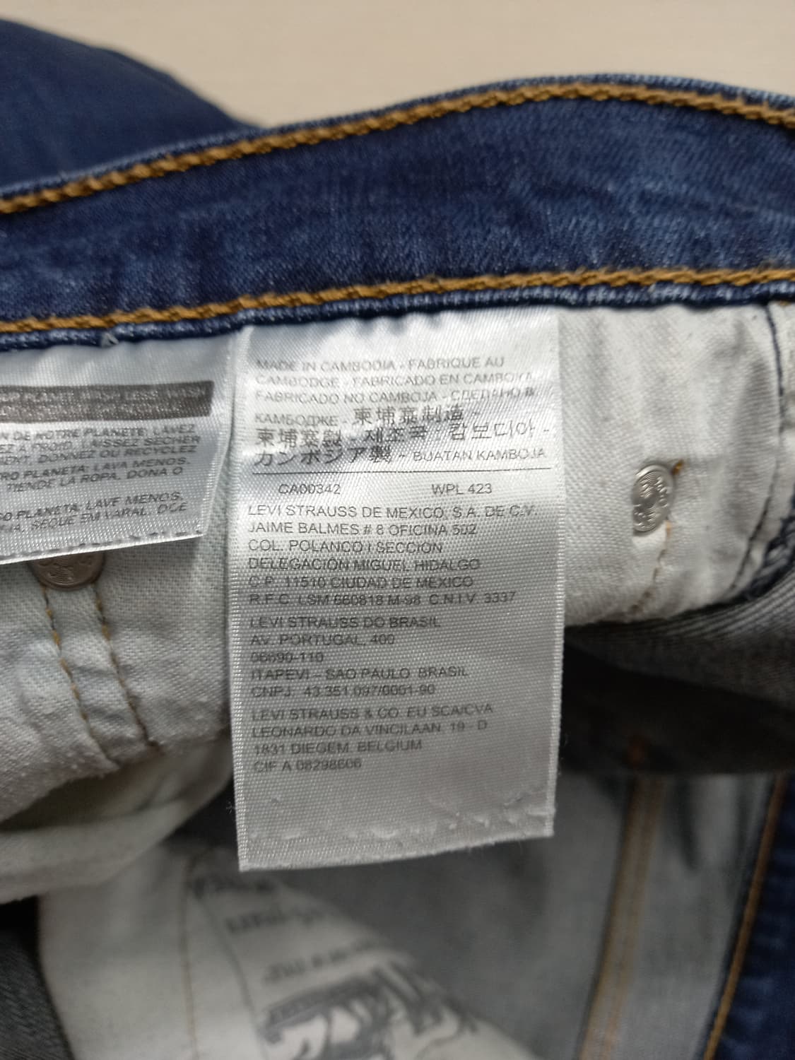 32 리바이스513 워싱 스판 슬림일자진 32-288 상품이미지8