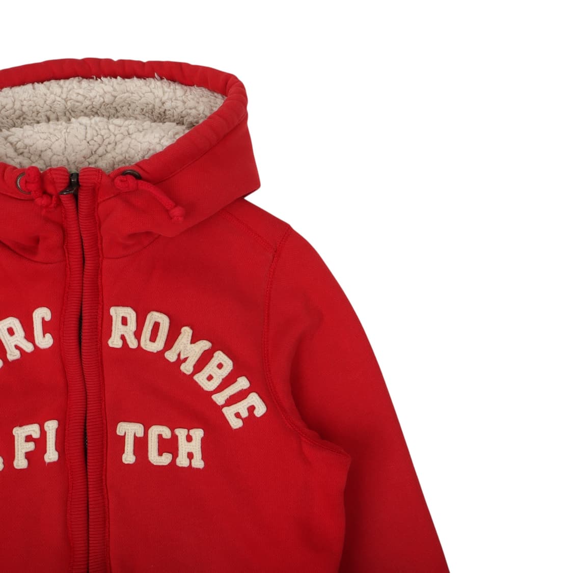 아베크롬비 레드 쉐르파라이닝 헤비 후드집업 상품이미지3