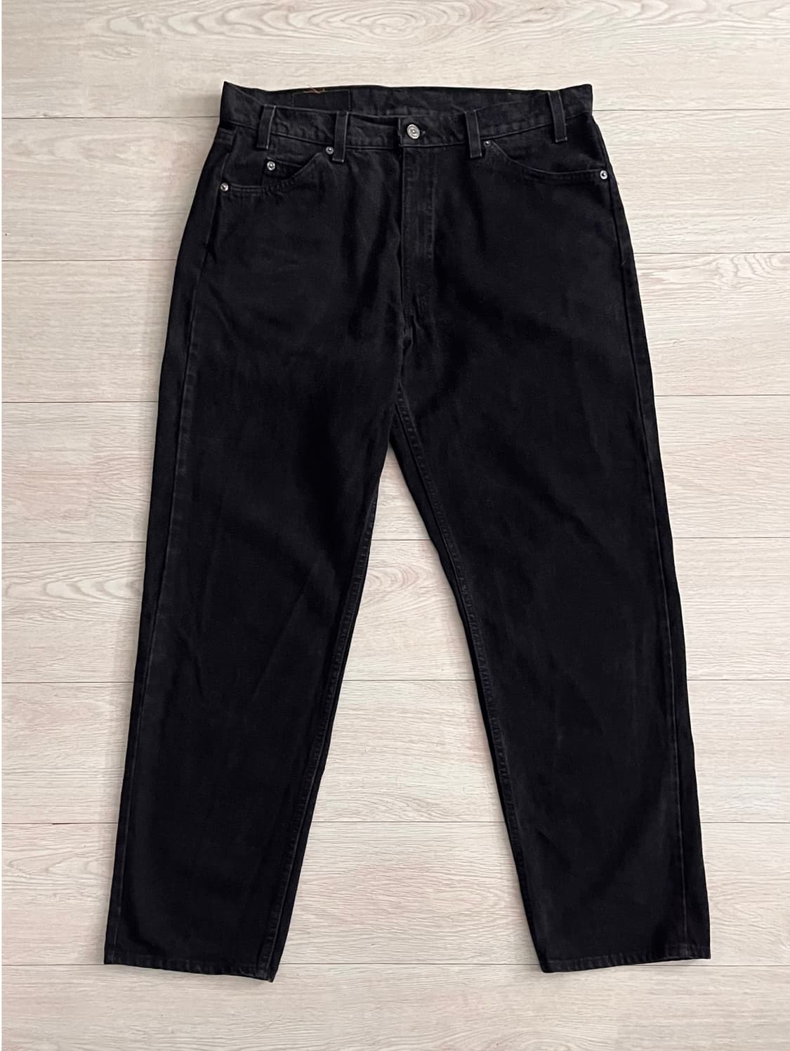 90s 리바이스 565 루즈 스트레이트 오렌지탭 블랙 상품이미지1