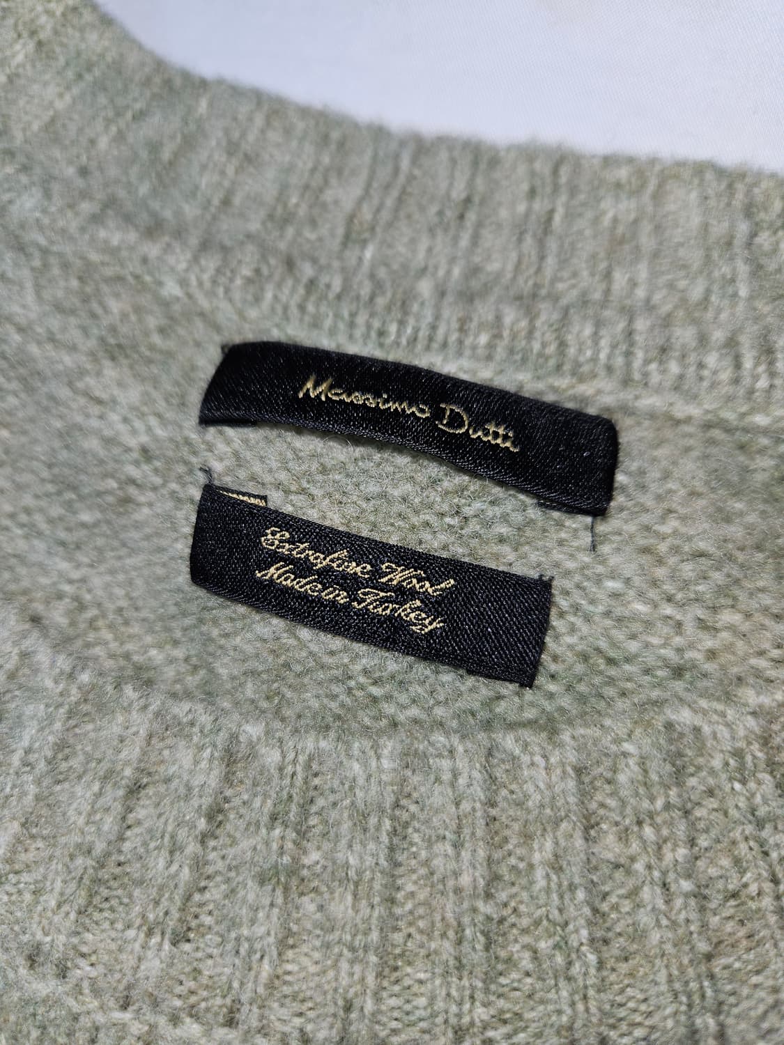 마시모두띠 모헤어 니트 올리브 엑스드라파인울 L 상품이미지2