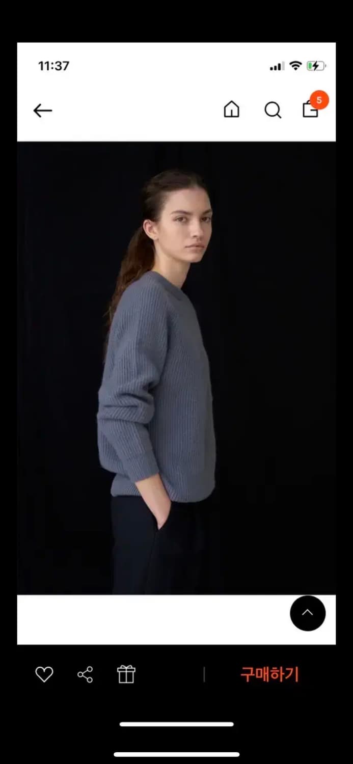 낫띵리튼 baby alpaca ribbed knit 상품이미지4