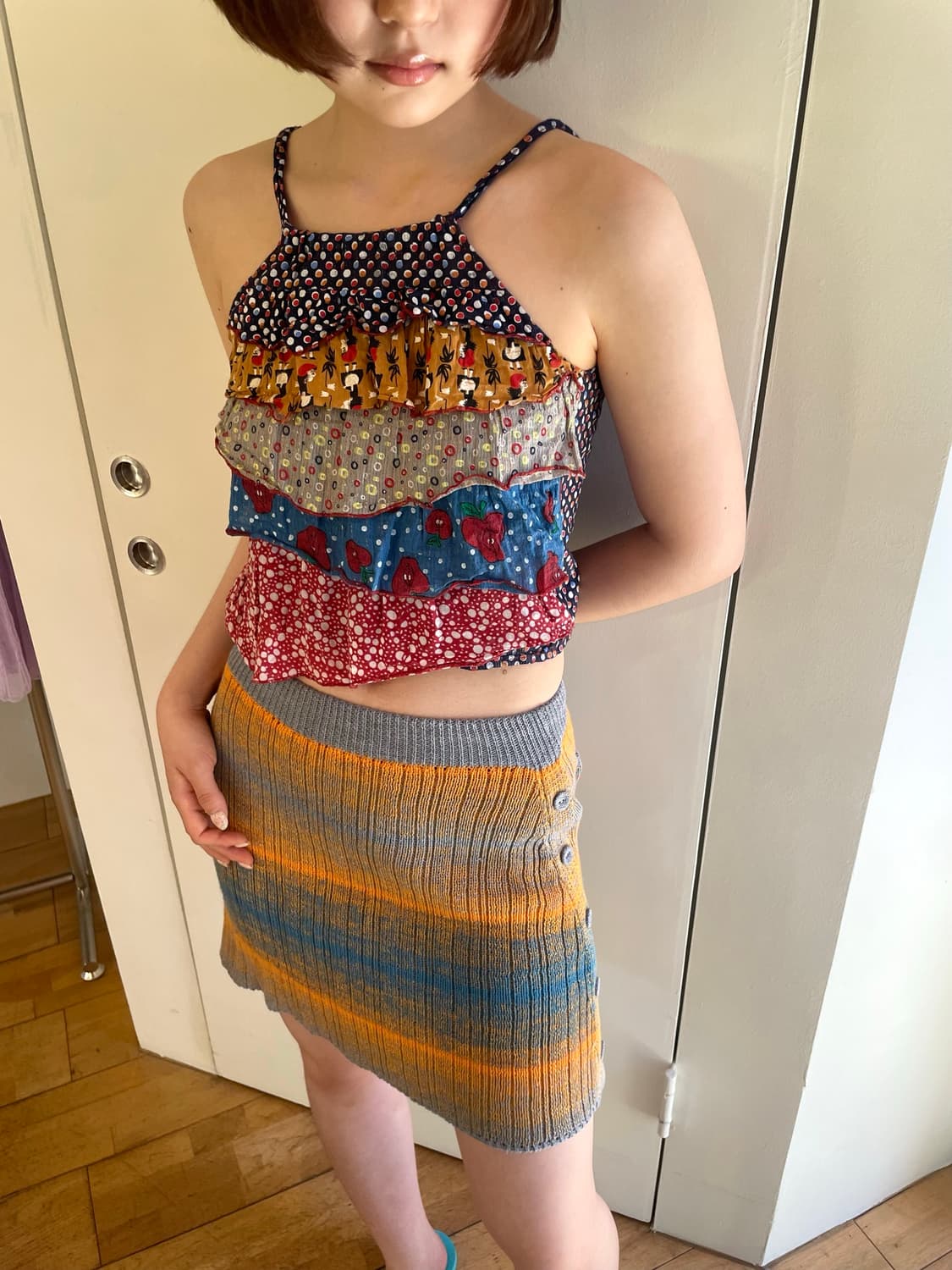 pattern frill sleeveless 상품이미지4