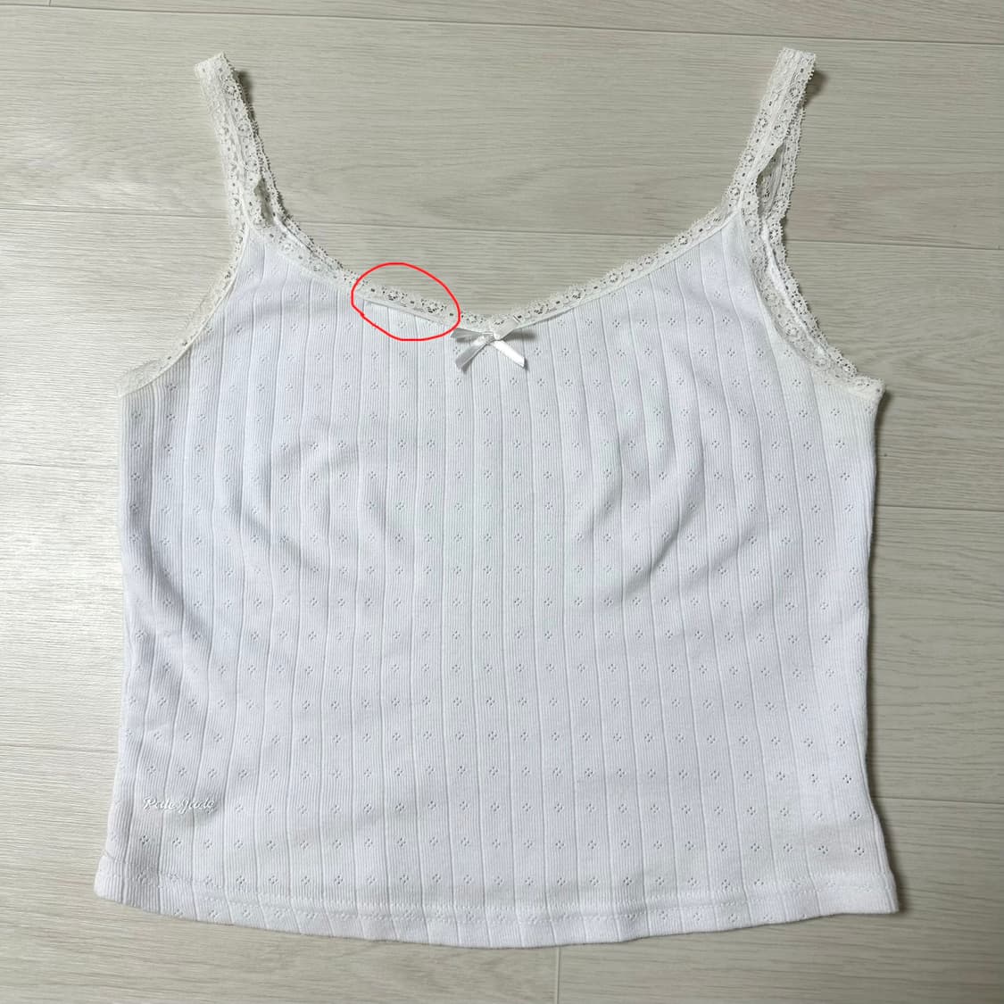 실사) 페일제이드 빈티지 레이스 리본 탱크 상품이미지2