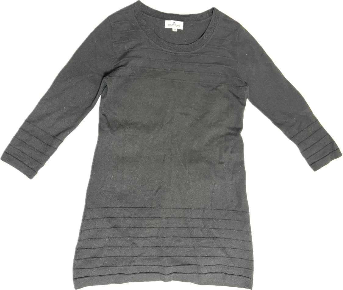 꾸레쥬 블랙 니트 원피스 상품이미지2