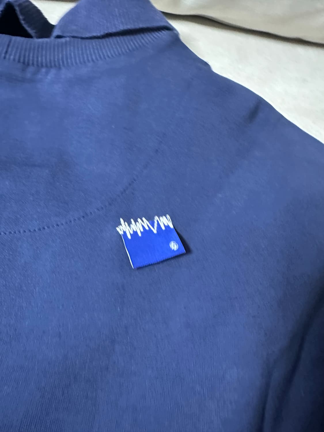 자라 x 아더에러 오버사이즈 폴로 셔츠 네이비 s-m 상품이미지7