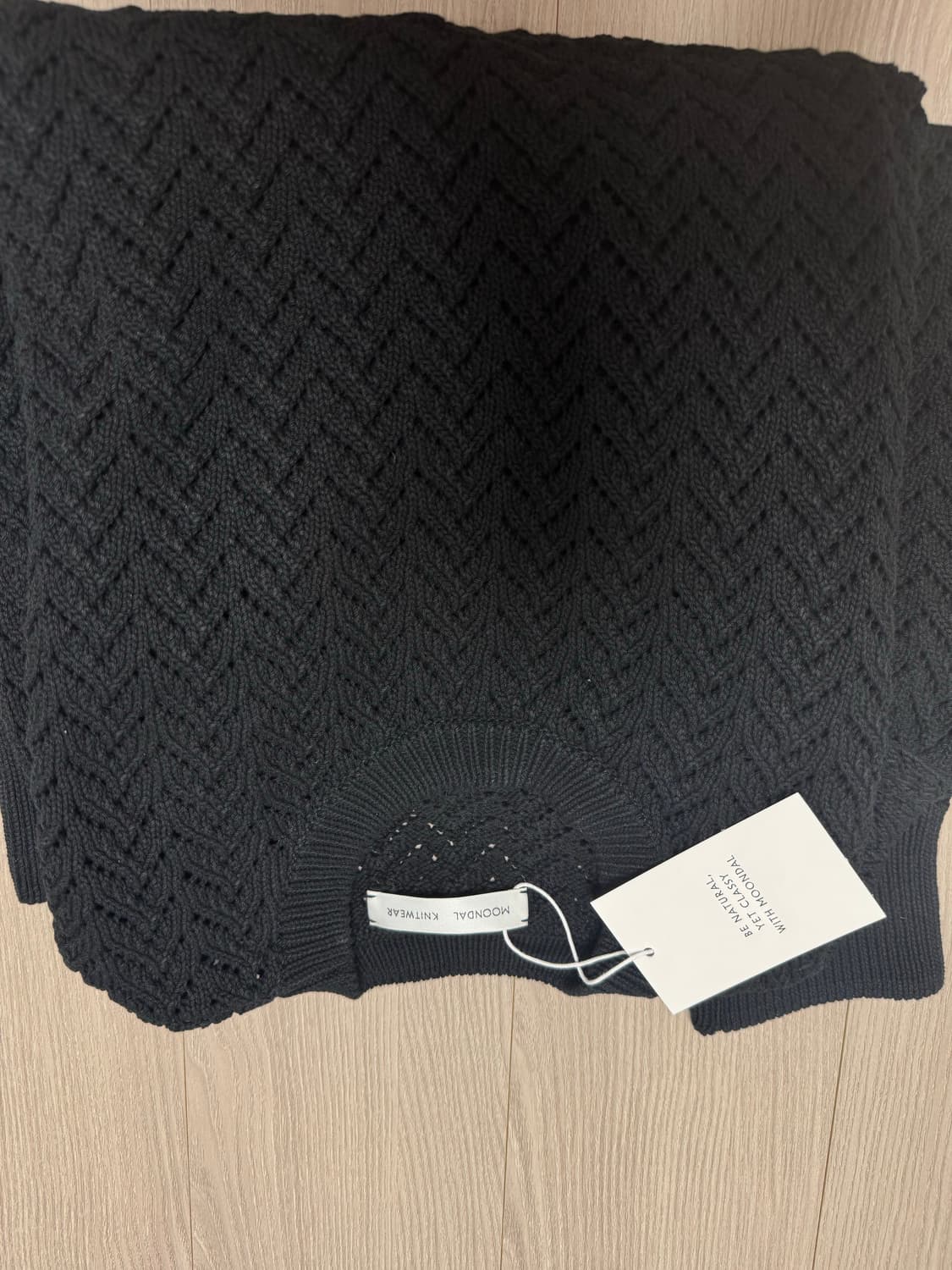 문달 Crochet Knit in Black (새제품/택O) 상품이미지3