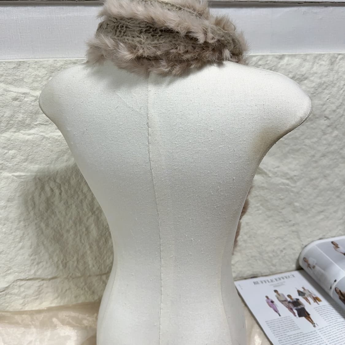 빈티지 토끼털  뜨개질 목도리 머플러 상품이미지3