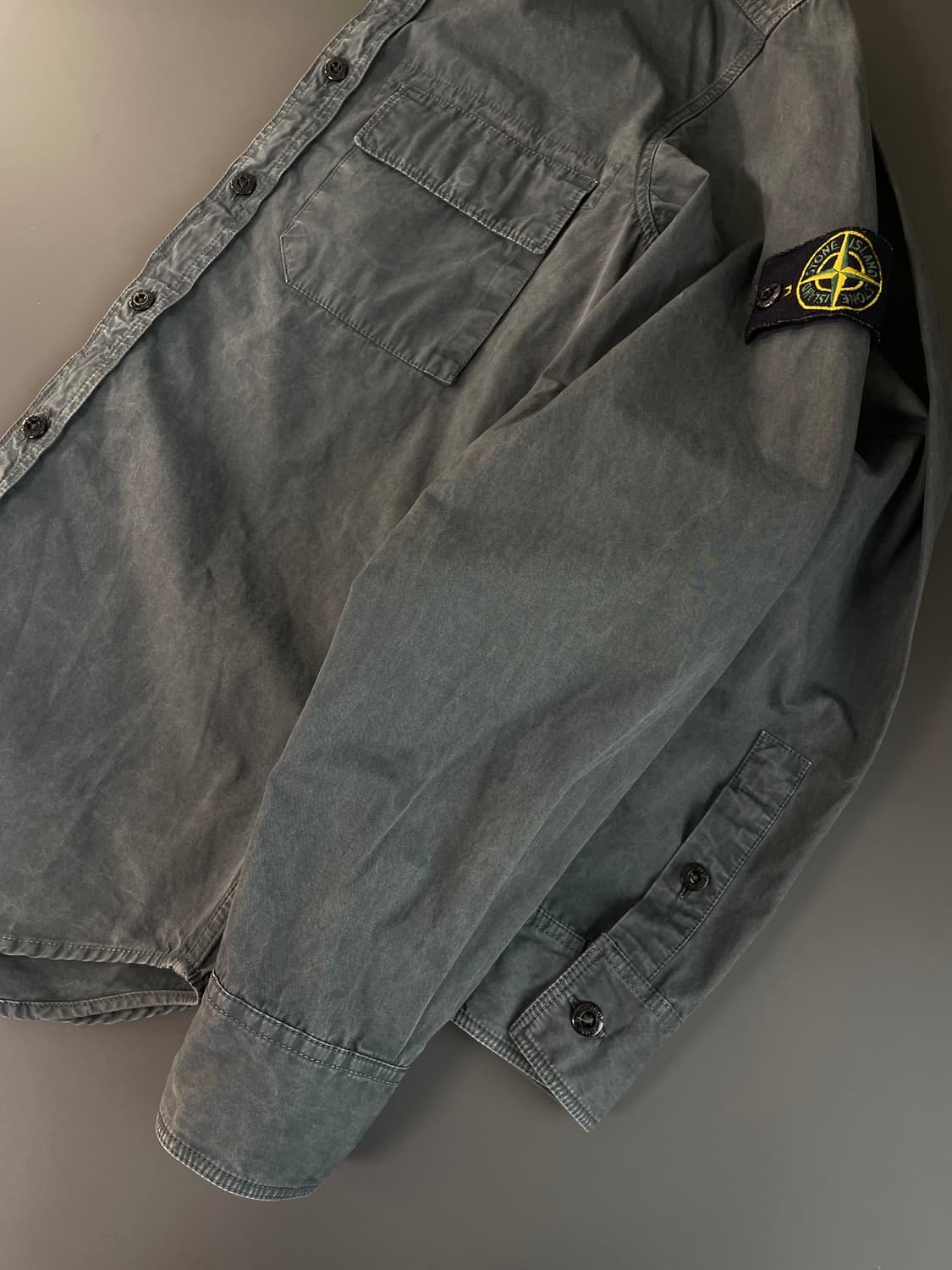 [S] 스톤 아일랜드 가먼트 다잉 코튼 버튼 셔츠 상품이미지5