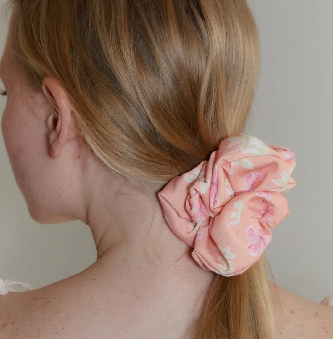 시눈 스크런치 (애프리콧) Pattern scrunch (Apricot) 상품이미지2