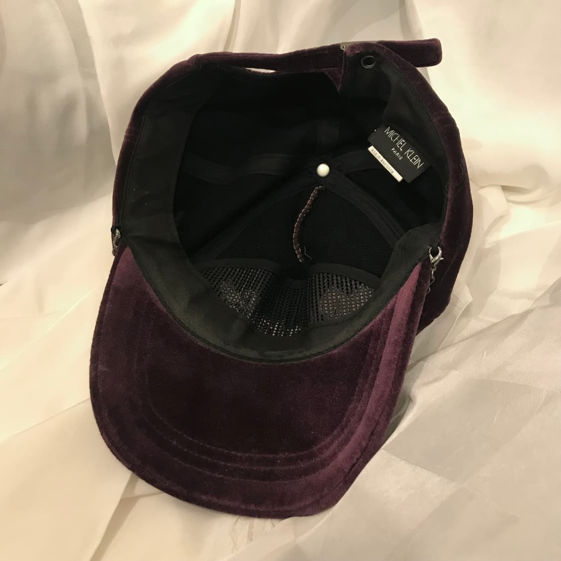 Michel Klein 미쉘클랑 갸루 벨벳 체인 캡모자 상품이미지4