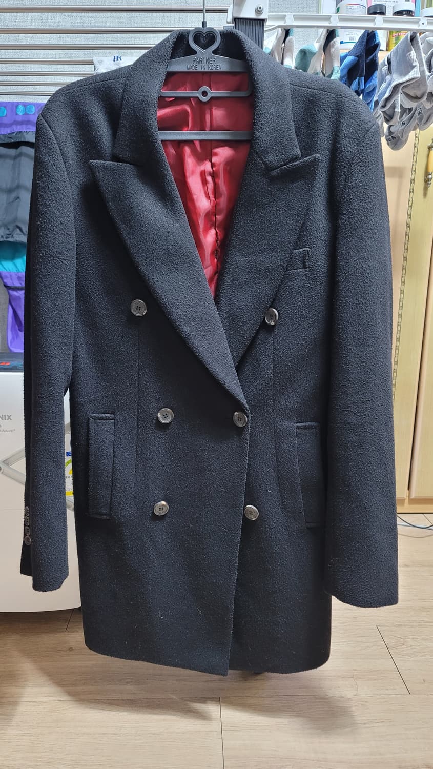 TOM FORD 톰 포드 더블 버튼 슬림핏 하프코트 자켓 블랙 EU46 상품이미지1