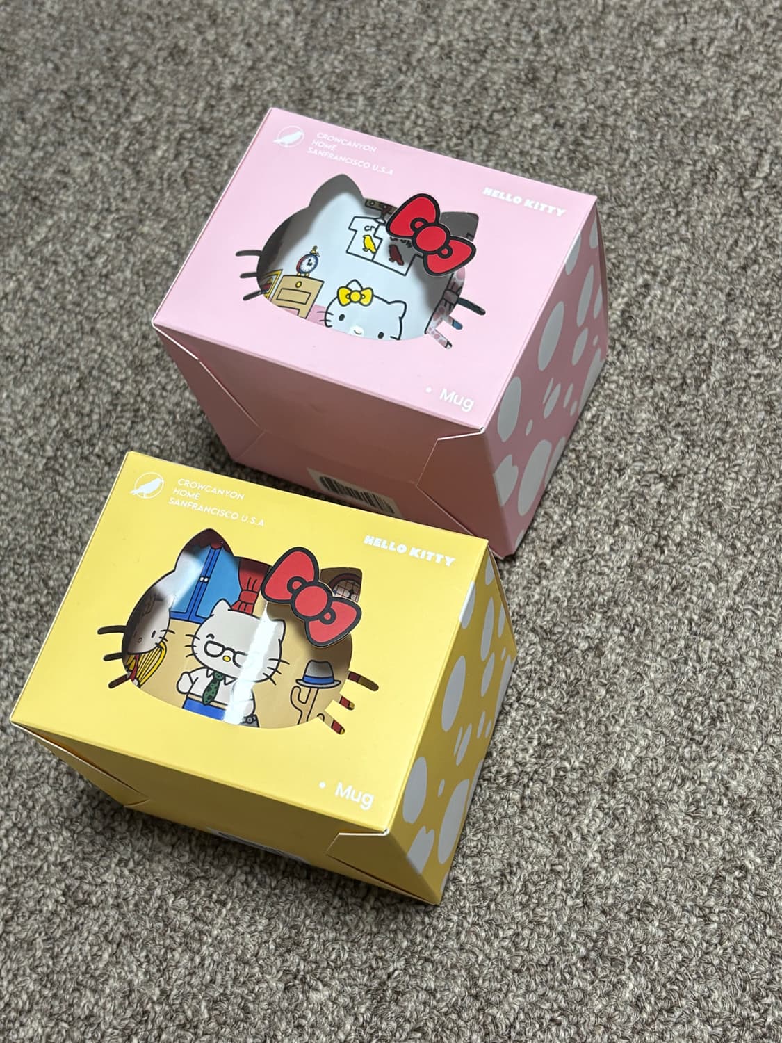 [새상품] 크로우캐년 헬로키티 머그 (핑크/옐로) 상품이미지1