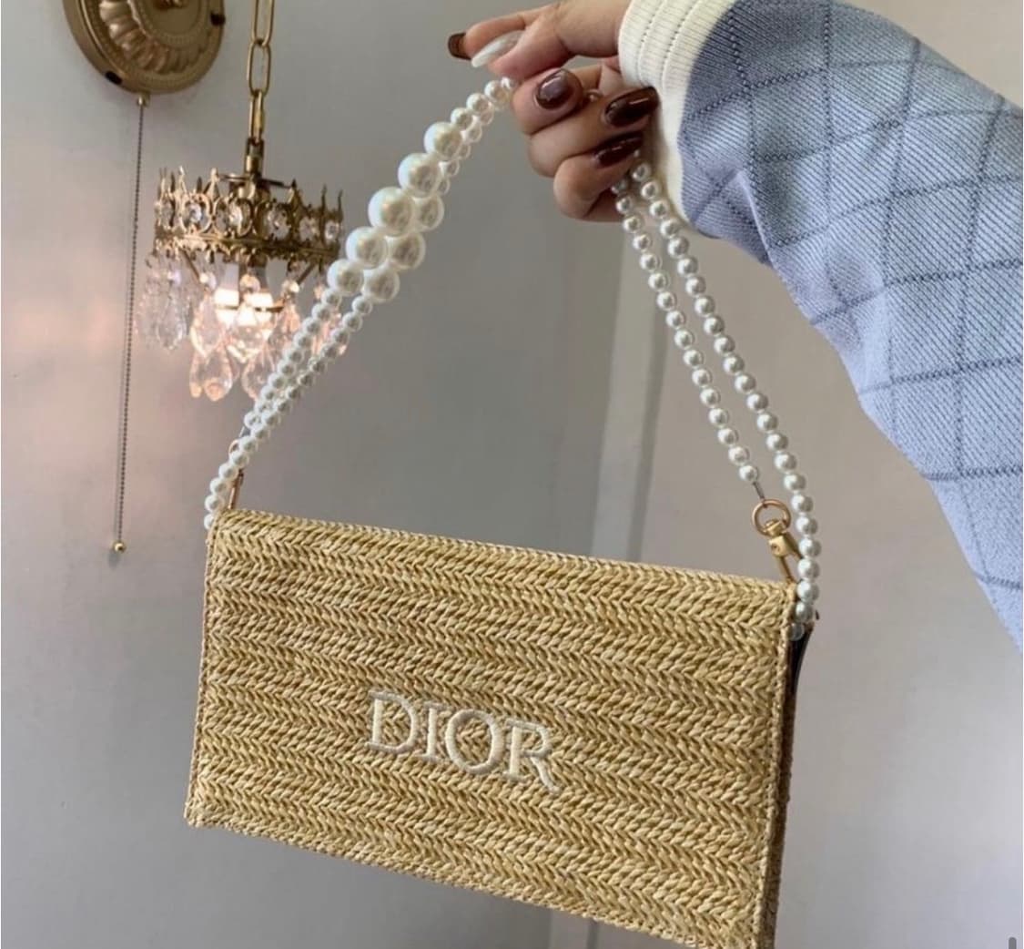 디올 라탄 클러치 진주 스트랩 크로스백 상품이미지1