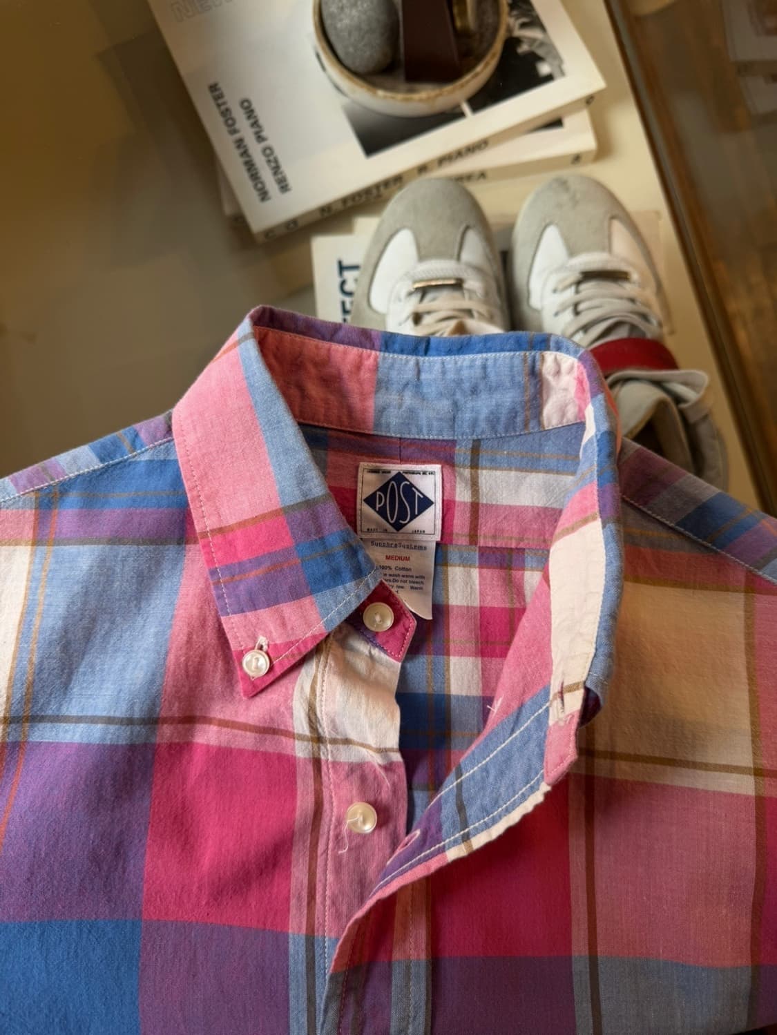포스트 오버롤즈 마드라스 셔츠 100 상품이미지8