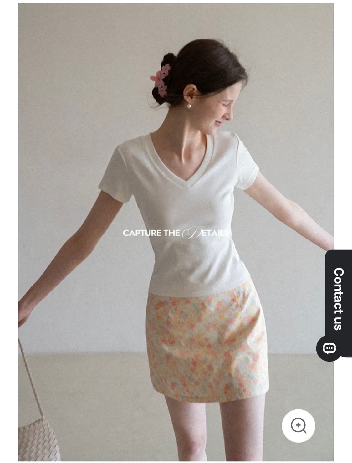 에그카 eggka 브이넥 반팔 니트 티셔츠 상품이미지1