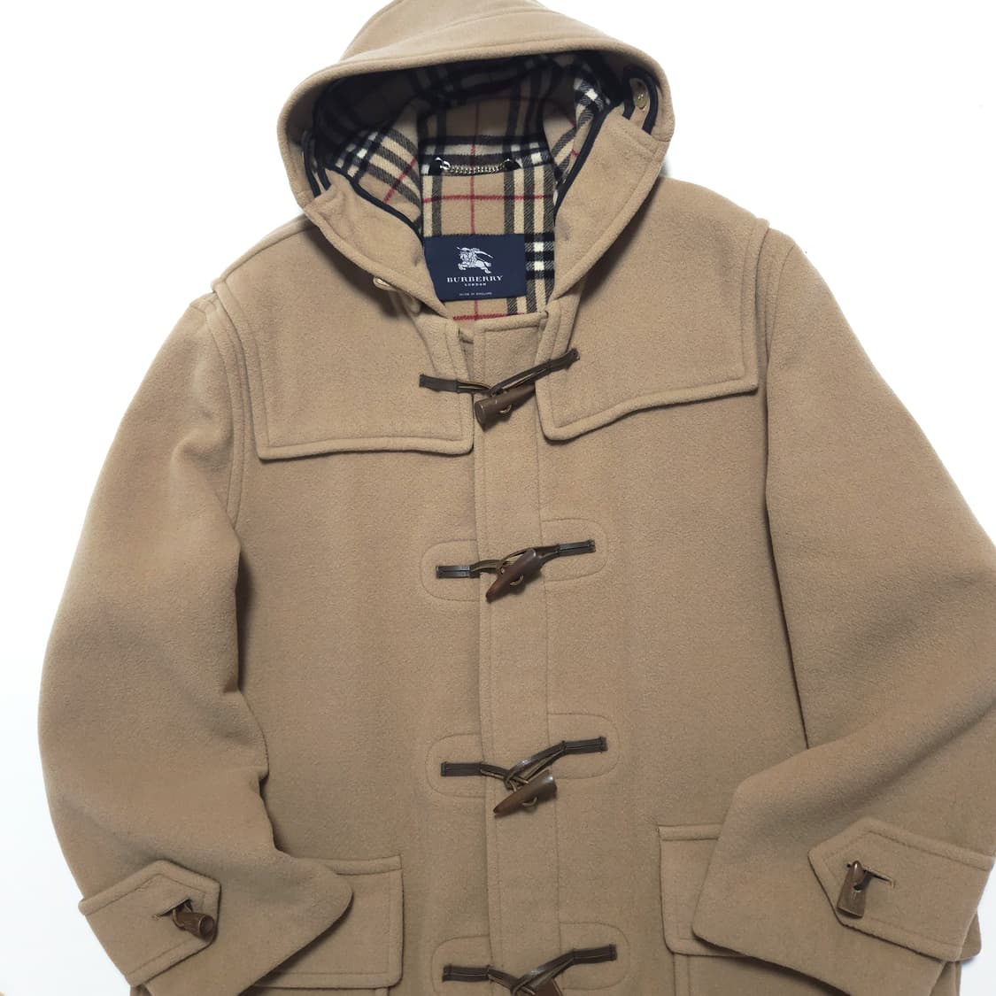 버버리 런던 클래식 후드 더플 코트 베이지 상품이미지2
