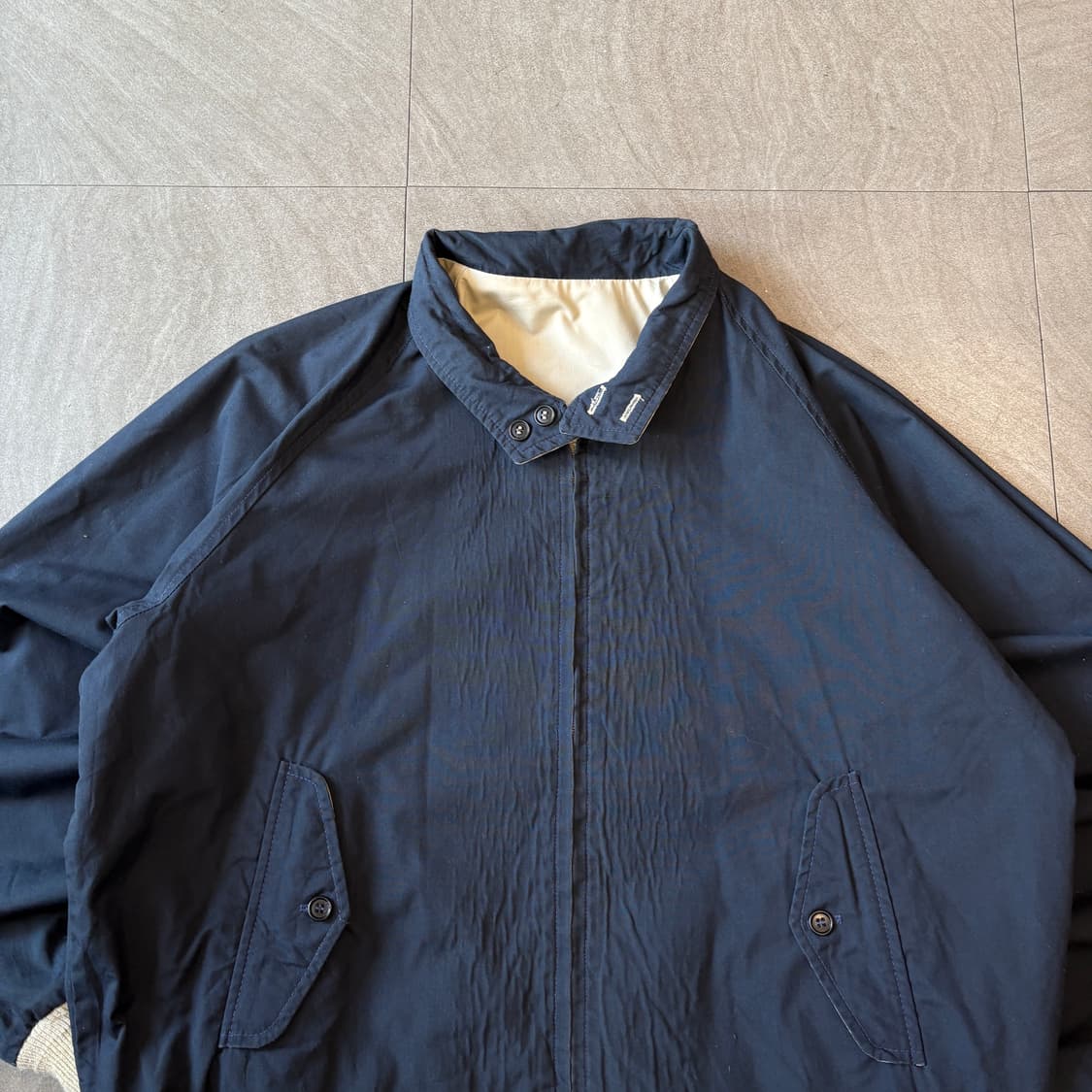 빈티지 네이비, 베이지 양면 코튼 자켓  상품이미지6