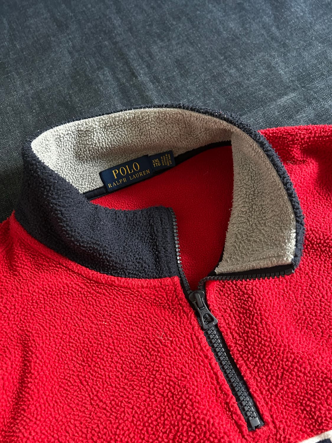 폴로랄프로렌 스펠 아웃 아치 로고 쿼터집 풀오버 플리스 상품이미지5