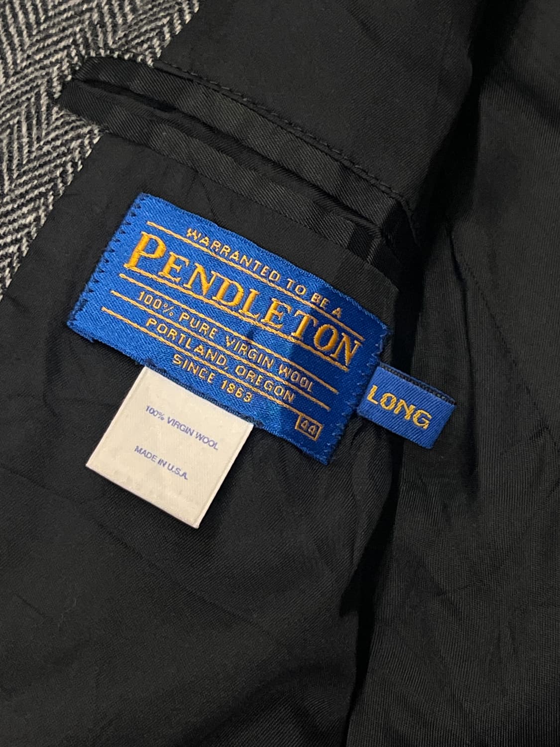 90‘s 펜들턴 울 헤링본 블레이져 상품이미지6