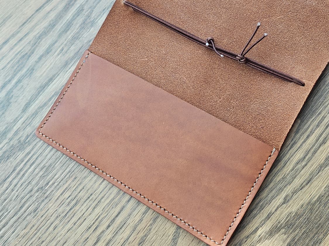트래블러스 노트 스타일 트라이폴드 가죽 커버 A6 상품이미지3