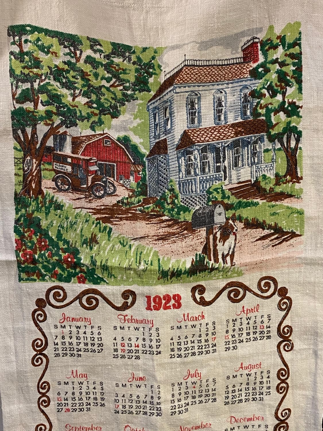 ☕️유럽 티타월 캘린더패브릭 상품이미지5