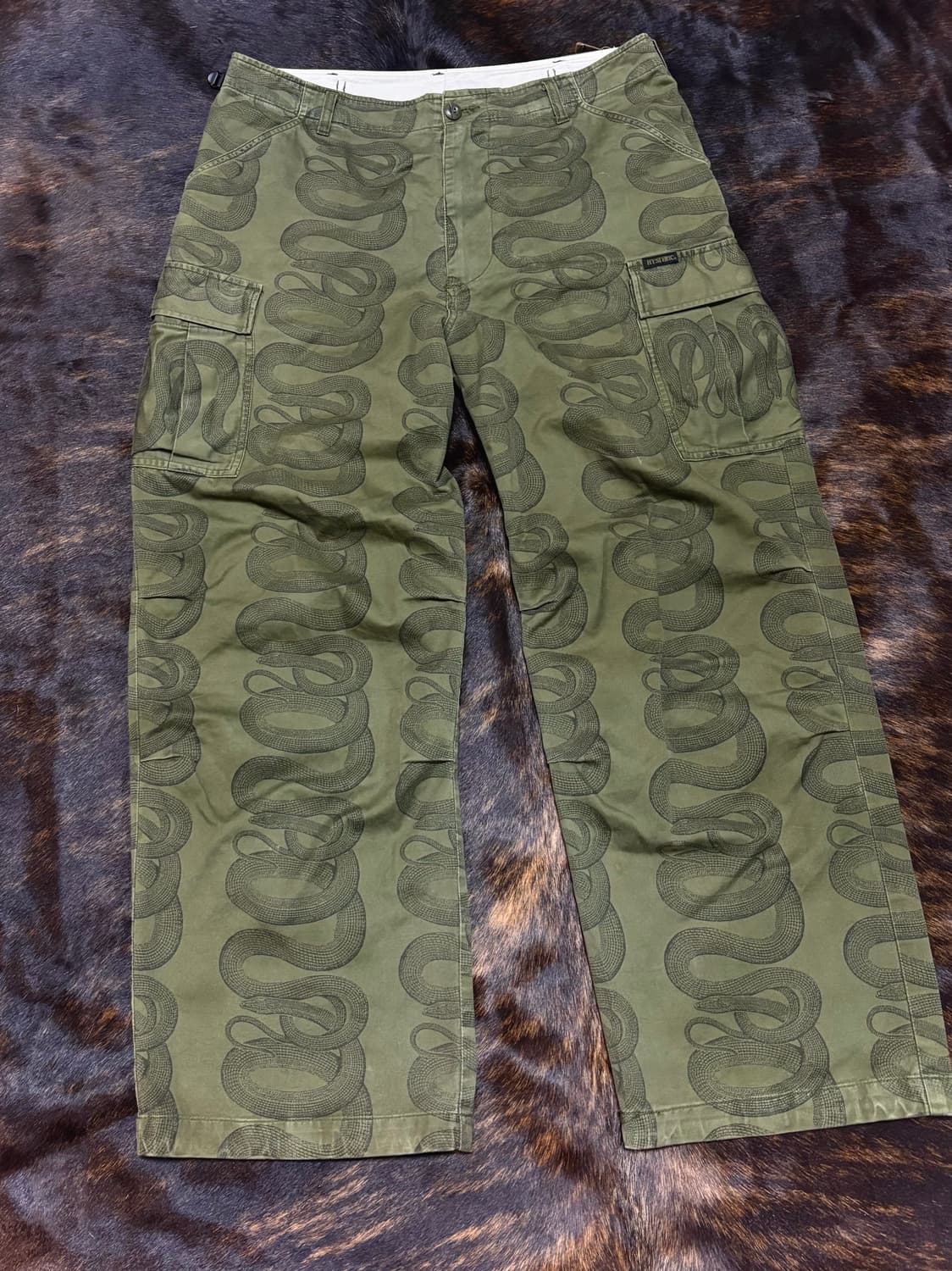 히글스네이크 와이드 카고팬츠 카키 L 상품이미지6