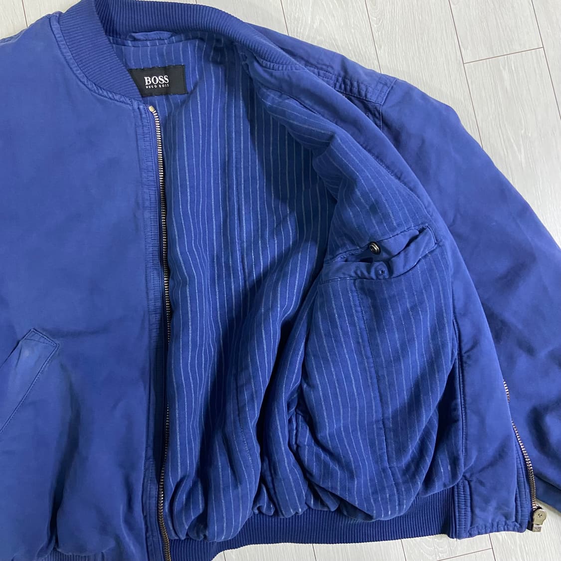 [L] 80s 휴고보스 Hugo Boss 봄버 블루종 자켓 상품이미지5