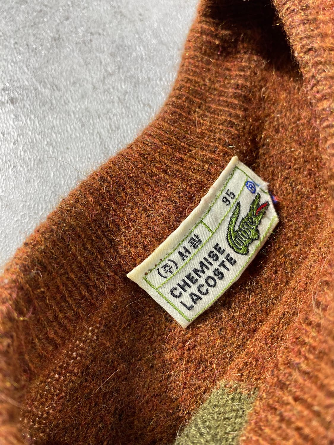 [95] 90s Lacoste 라코스테 빈티지 브라운 울 니트 상품이미지6